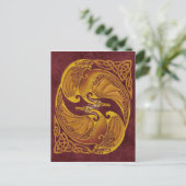 Ornamental Celtic Dragons Briefkaart (Staand voorkant)