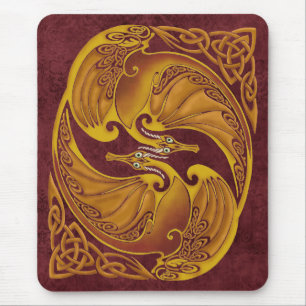 Ornamental Celtic Dragons Muismat