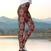 Ornamental Cherry Blossom Pattern Leggings