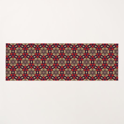 Ornamental Cherry Blossom Pattern Yoga Mat (Voorkant (horizontaal))