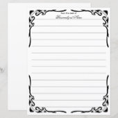 Ornamental Dance Lined Paper sheet (Voorkant / Achterkant)