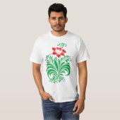 Ornamental Floral Flower Design – Elegant T-shirt (Voorkant volledig)