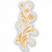 Ornamental Floral Flower Design  Sticker (Voorkant)