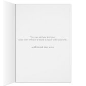 Ornamental Floral Heart Black & Red Bedankt (Binnen (Rechts))