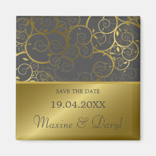 Ornamental Golden Spiral von Save the Date Magnet Magneet