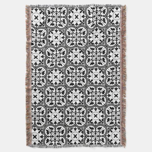 Ornamental Moroccan Tegel Pattern Deken (Voorkant Verticaal)