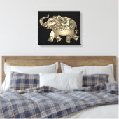 ornamental olifant omwikkeld canvas (Insitu (Slaapkamer))