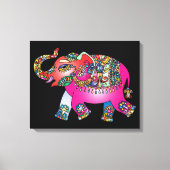 ornamental olifant omwikkeld canvas (Voorkant)