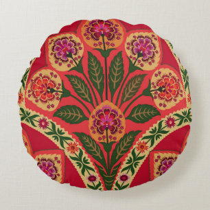 Ornamental Oriental style seamless flor Rond Kussen