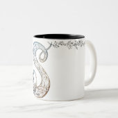 Ornamental Script Letter S Mug (Devant droit)