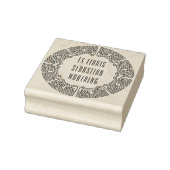 Ornamental Techno Circle Ex Libris Stamp Rubberstempel (Stempel)