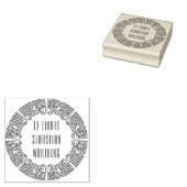 Ornamental Techno Circle Ex Libris Stamp Rubberstempel (Gestempeld)
