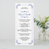 Ornamental Wedding Ceremony Program Template Programma (Staand voorkant)