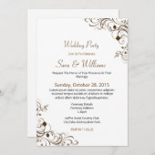 Ornamental Wedding Invitation Sjabloon Kaart (Voorkant / Achterkant)