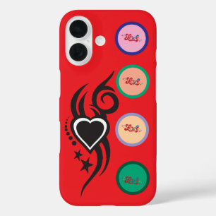 Ornamentale Bloemhart Tattoo iPhone 16 Hoesje