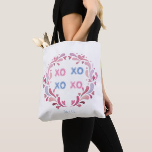 Ornamentale krans harten XO XO Valentijnsdag Draagtas