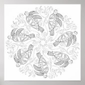 OrnaMENTALs #0026 Zee Schroefplash Kleur Uw Eigen Poster (Voorkant)