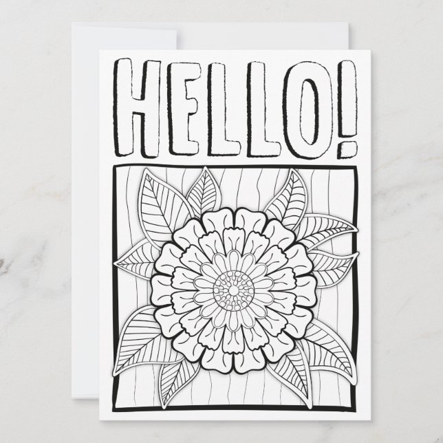 OrnaMENTALs Hallo met Showy Bloom Kleur Uw Eigen (Voorkant)