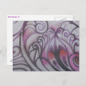 Ornamente in lila briefkaart (Voorkant / Achterkant)