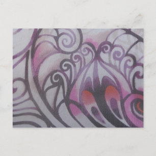 Ornamente in lila briefkaart
