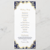 Ornamentele Marine Blauw en Goud Charmant Programm Programma (Achterkant)