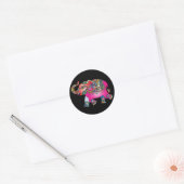 ornamentelefantstickers ronde sticker (Envelop)