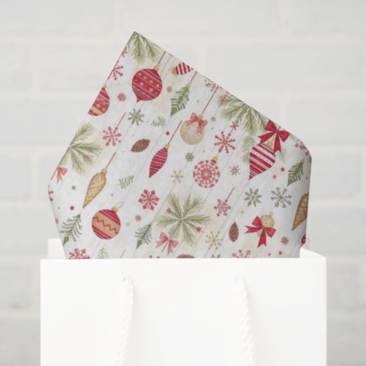 Ornamenten Botanicals Vakantie Kerstmis Tissuepapier (Cadeauzakje)