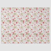  Ornamenten Botanicals Vakantie Kerstmis Tissuepapier (Voorkant)