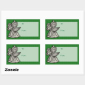 Ornamenten CadeauLabels Rechthoekige Sticker (Vel)