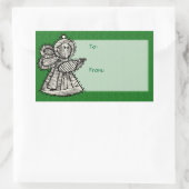 Ornamenten CadeauLabels Rechthoekige Sticker (Tas)