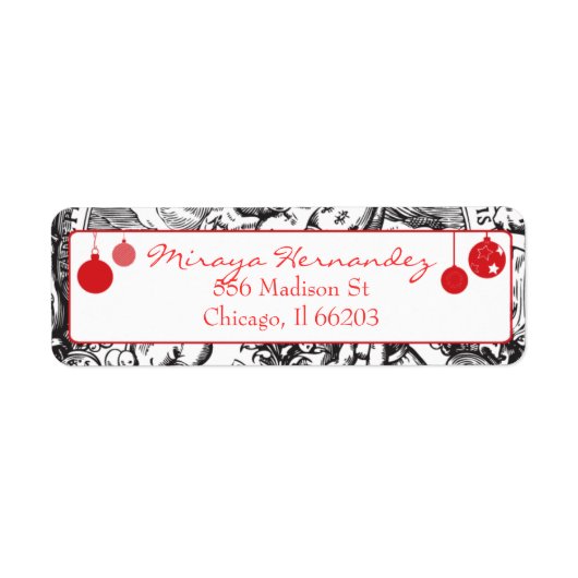  Ornamenten & Cherubs Adreslabel Etiket (Voorkant)