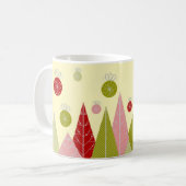 Ornamenten en Bomen Kerst Koffiemok (Voorkant links)