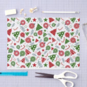 Ornamenten en bomen tissuepapier (Craft)