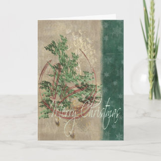 Ornamenten en Sneeuwvlokken Feestdagen Kaart