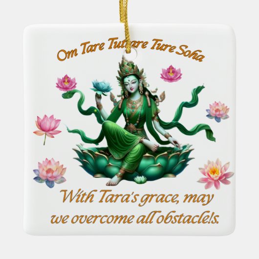 Ornamenten/Groene Tara Keramisch Ornament (Voorkant)