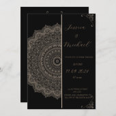 Ornamenten Huwelijksuitnodiging Kaart (Voorkant / Achterkant)