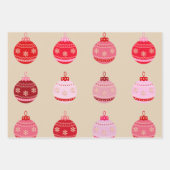  Ornamenten Kerst Inpakpapier Vel (Voorkant 3)