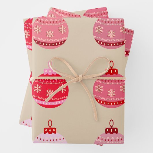  Ornamenten Kerst Inpakpapier Vel (In situ)