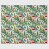  ornamenten kerstinpakpapier cadeaupapier (Vlak)