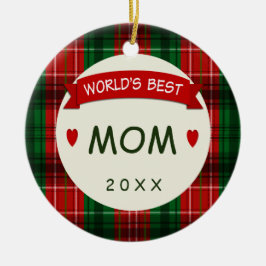 Ornamenten met kerstcadeaus voor mam-feestdag