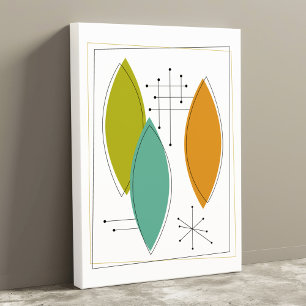 Ornamenten Midden-eeuws Modern Verpakt Canvas Afdruk