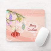  Ornamenten Roze Kerstmis Mousepad Muismat (Met muis)