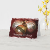 Ornamenten Sneeuwrand Kerstmis Kaart (Gele Bloem)