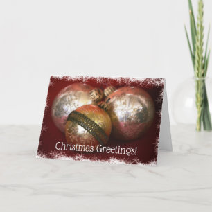 Ornamenten Sneeuwrand Kerstmis Kaart
