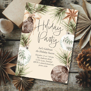 Ornamenten Surround Holiday Party Feestdagenkaart