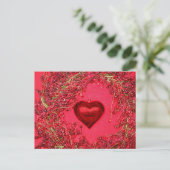 Ornamenten van het hart in een Briefkaart met een (Staand voorkant)