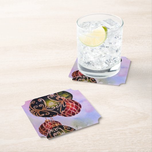 Ornamenten voor kerstbal kartonnen onderzetters (Insitu)