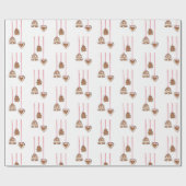 Ornamenten voor ontbijtkoek cadeaupapier (Vlak)