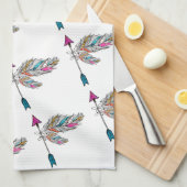 ornamentievrije veren hangen met boho-stijl theedoek (Quarter Fold)