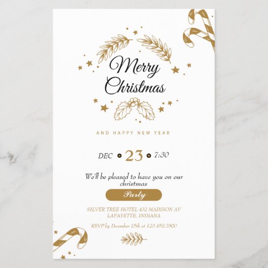 Ornaments Kerstparty Invitation Flyer (Voorkant)